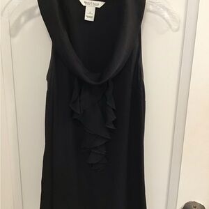 White House Black Market Women's Black Silk Sleeveless Top